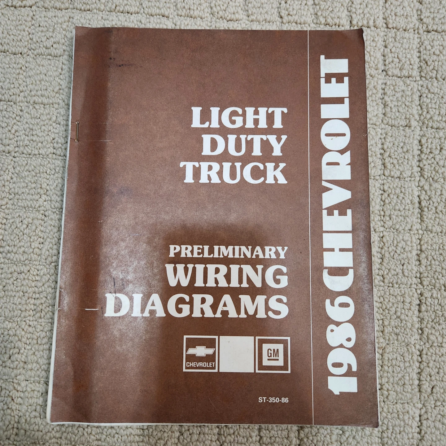 1986 Chevrolet Light Duty Truck Preliminary Wiring Diagrams