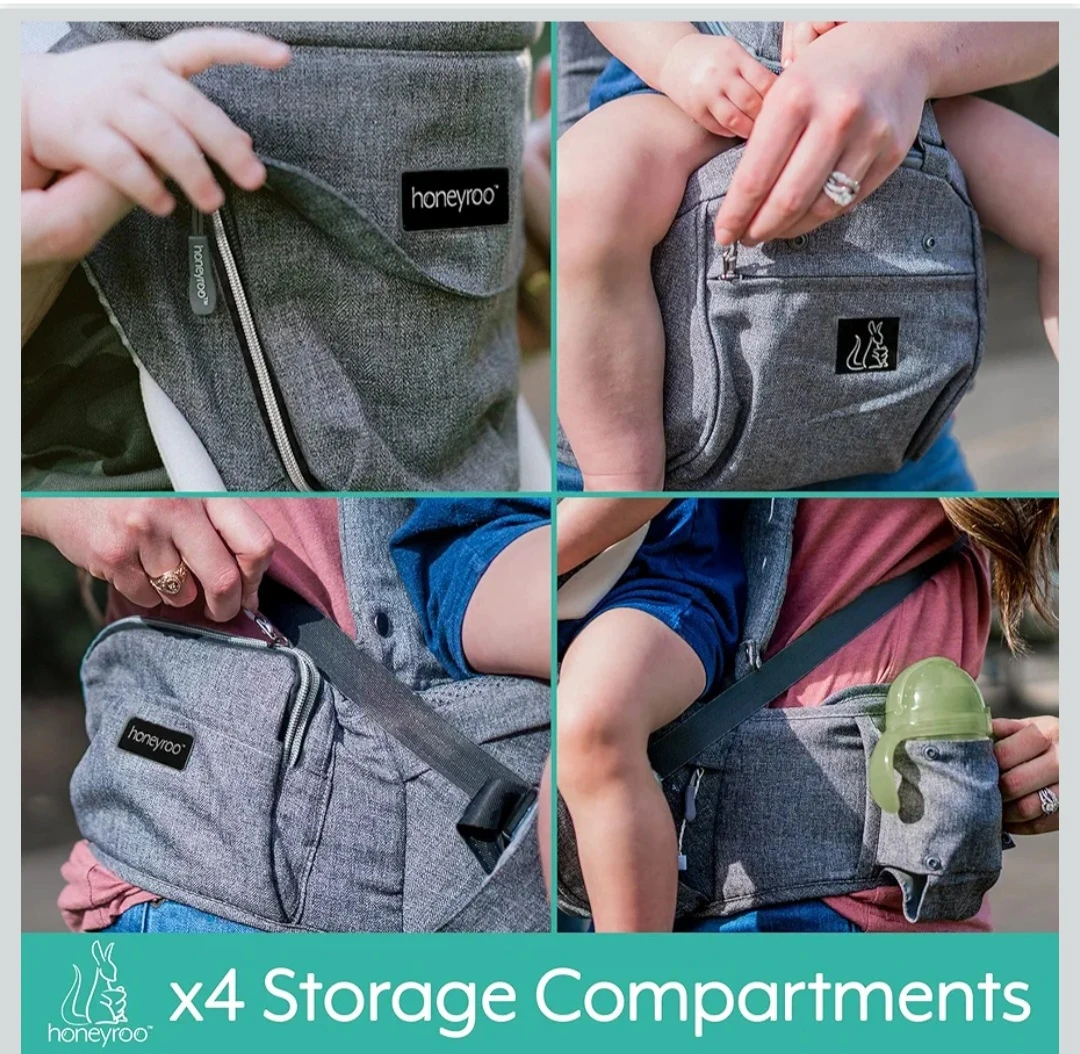 Honeyrooo Baby Carrier 6-in-1 Ways to Carry Grey - photo 4