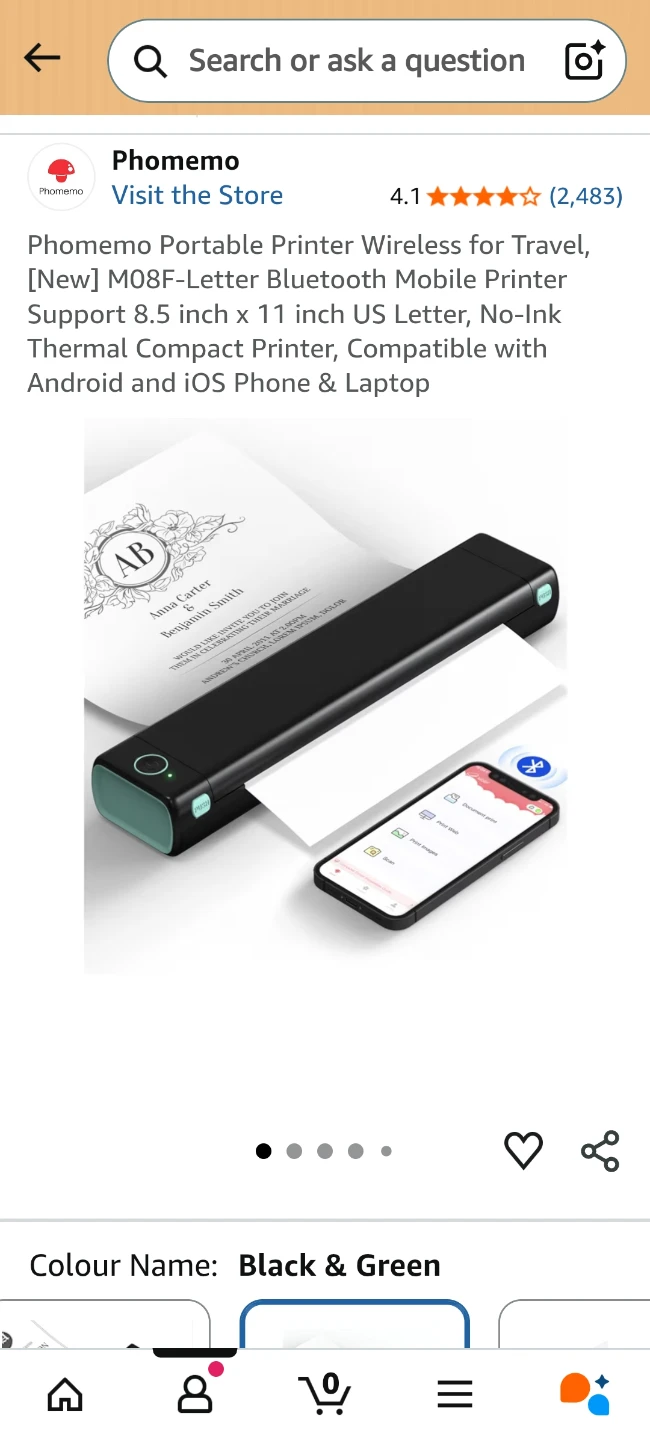 Travel or at home printer