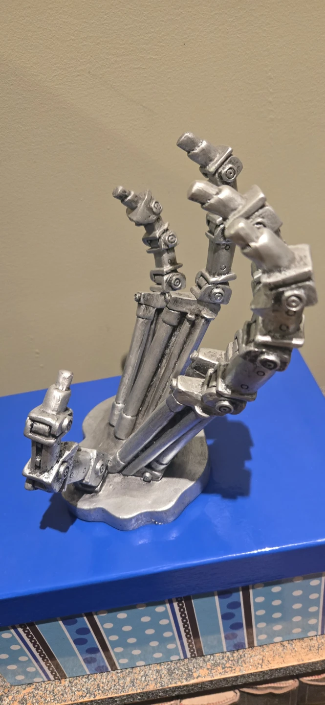 Silver Robotic Hand Figurine - photo 2