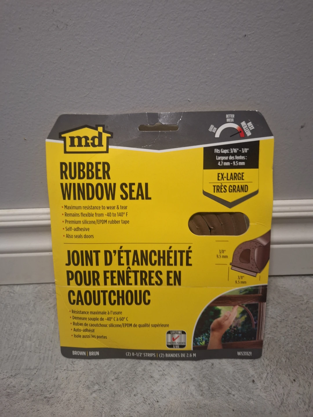 MD Rubber Window Seal Ex-Large Brown