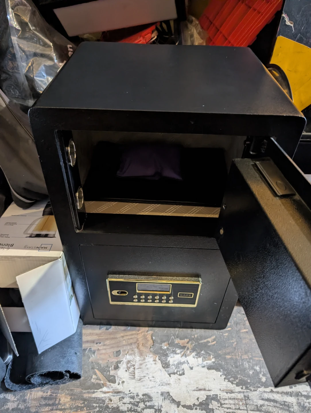 Black 2 compartment Digital Safe
