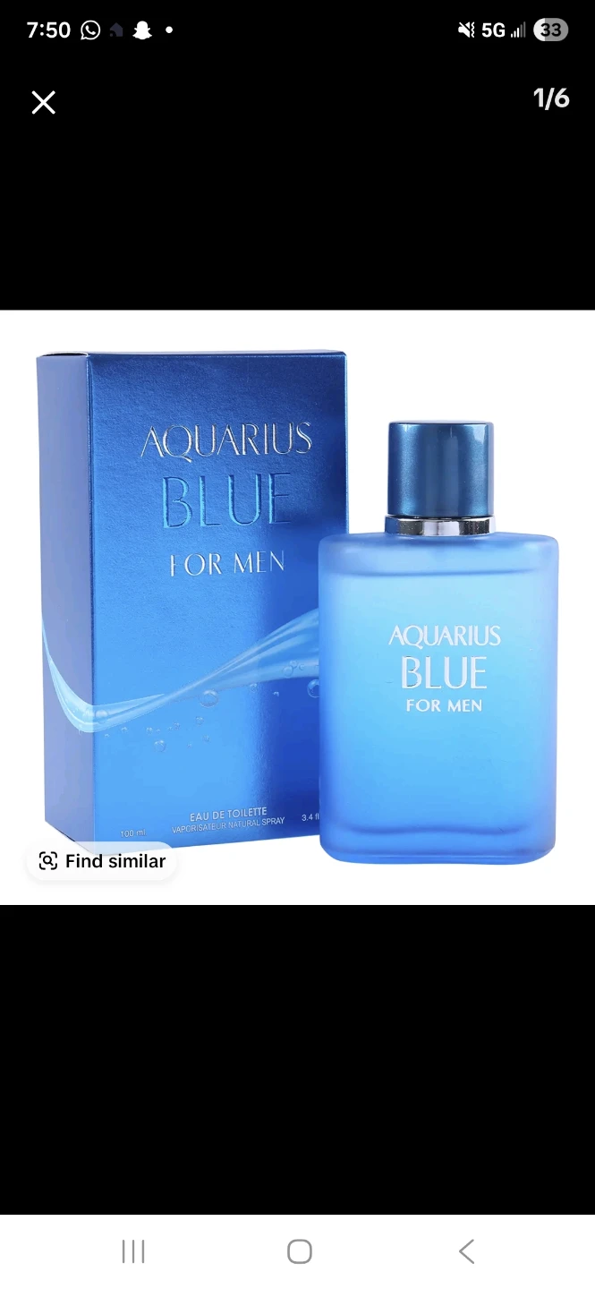 Aquarius Blue for Men Eau de Toilette Spray 100ml