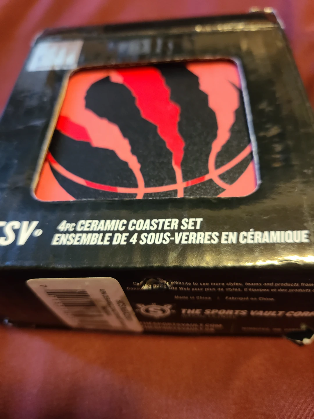 TSV 4pc Ceramic NBA Raptors Coaster Set - photo 2
