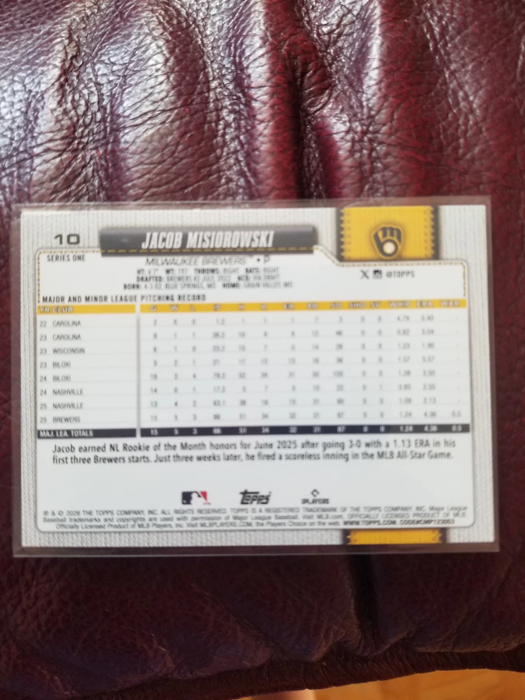 2024 Topps 75th Anniversary Jacob Misiorowski RC Baseball Card - photo 2