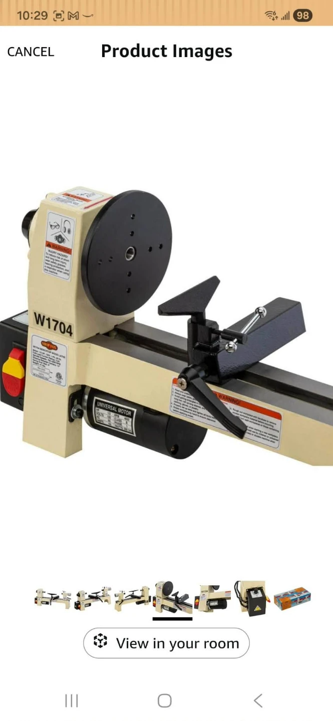 Shop Fox W1704 1/3-Horsepower Benchtop Lathe - photo 3