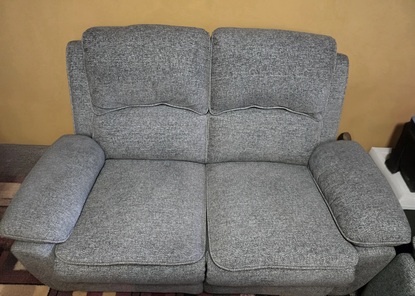 Two-Set Chandler 60" Chenille Fabric Reclining Loveseat - Grey - photo 4
