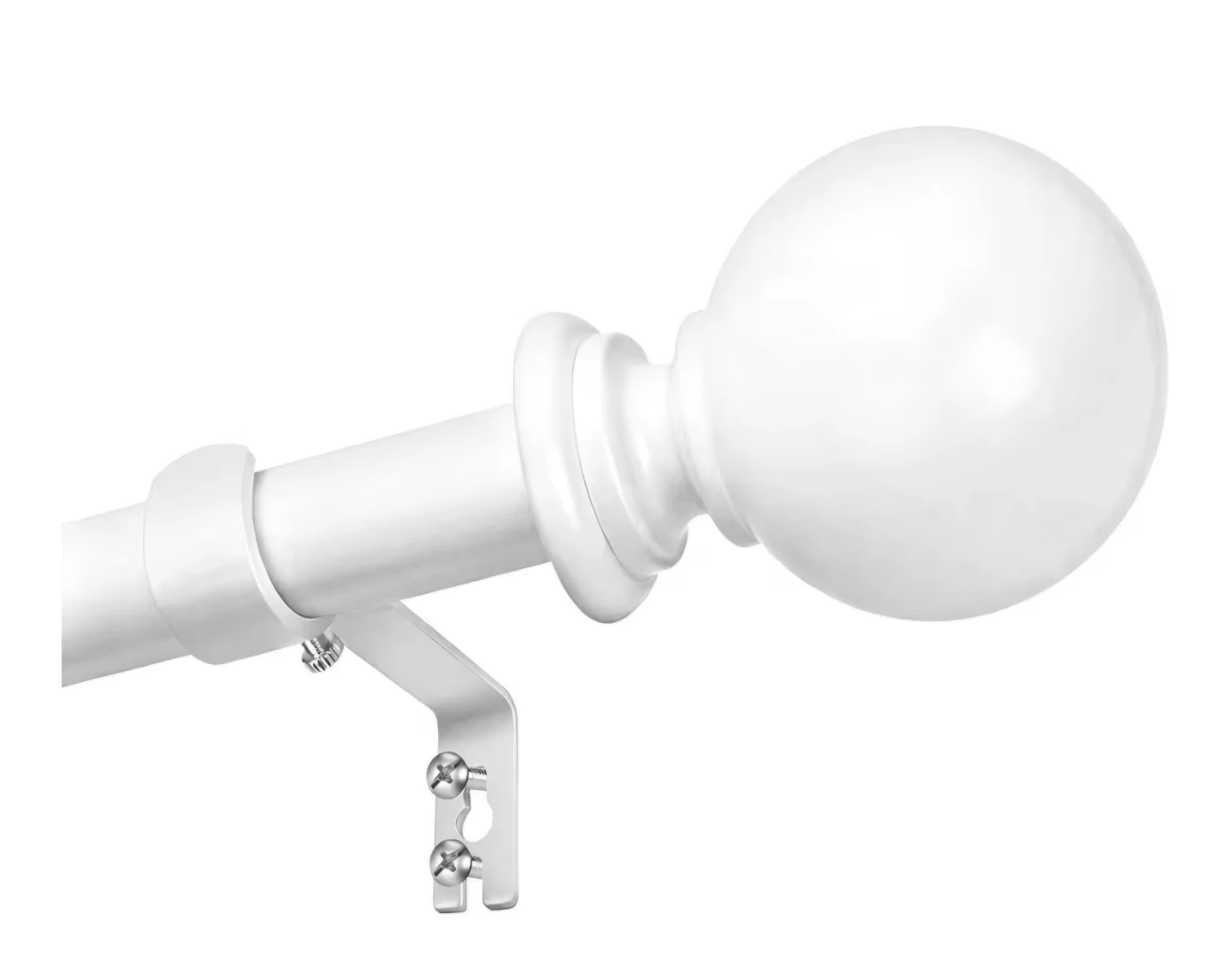 White Adjustable Curtain Rod 28"-48"