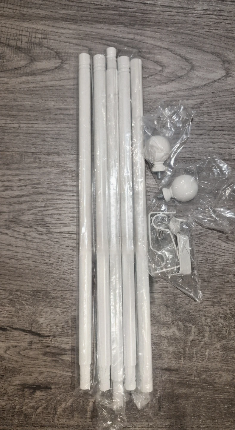 White Adjustable Curtain Rod 28"-48" - photo 3