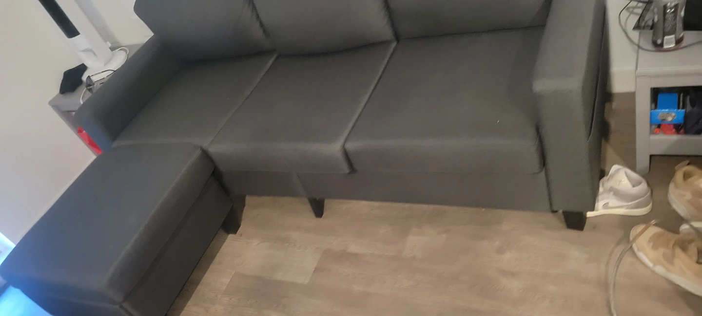 Grey Sectional Sofa with Chaise