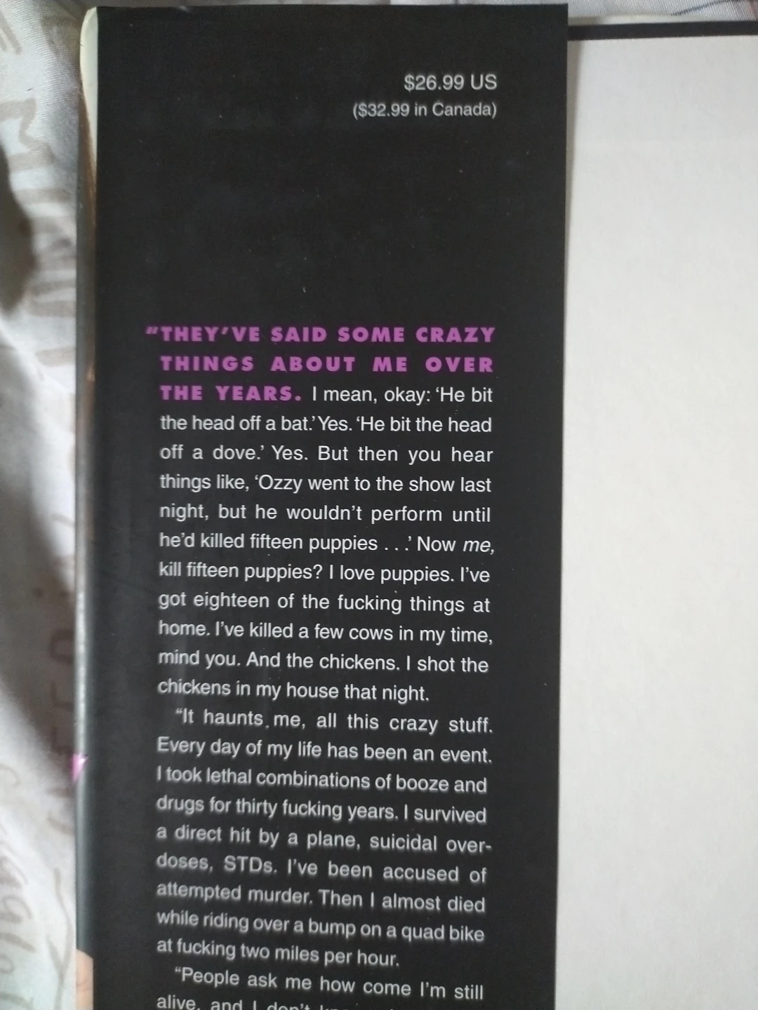 I Am Ozzy by Ozzy Osbourne Paperback Book - photo 3