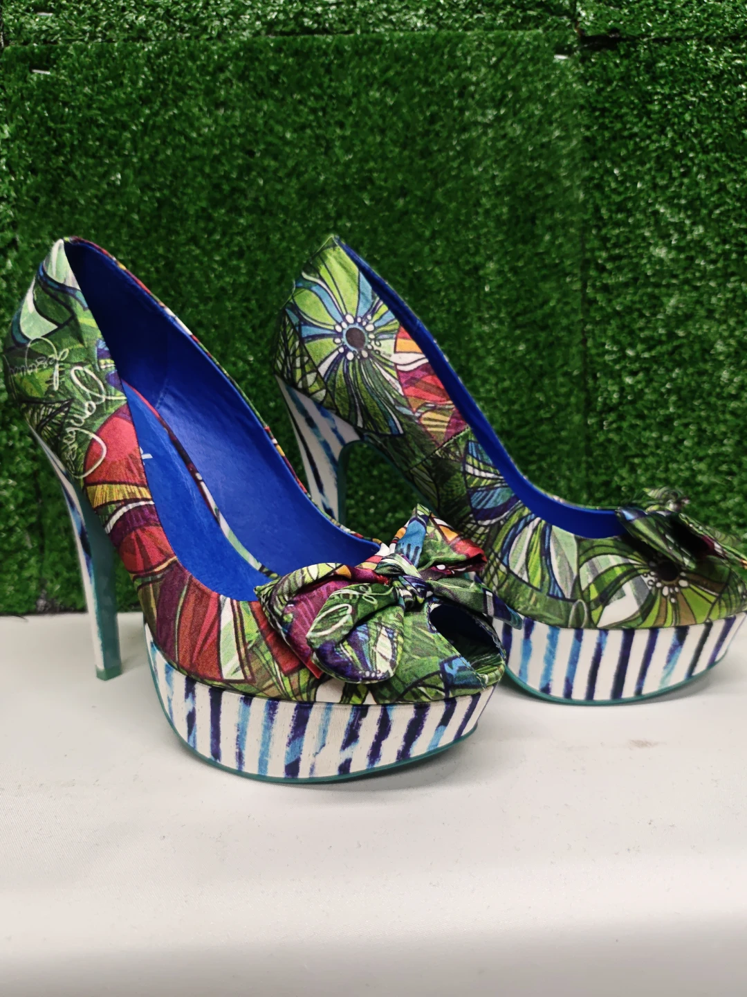 Desigual Peep-Toe Platform Heels - Size 37 - photo 2