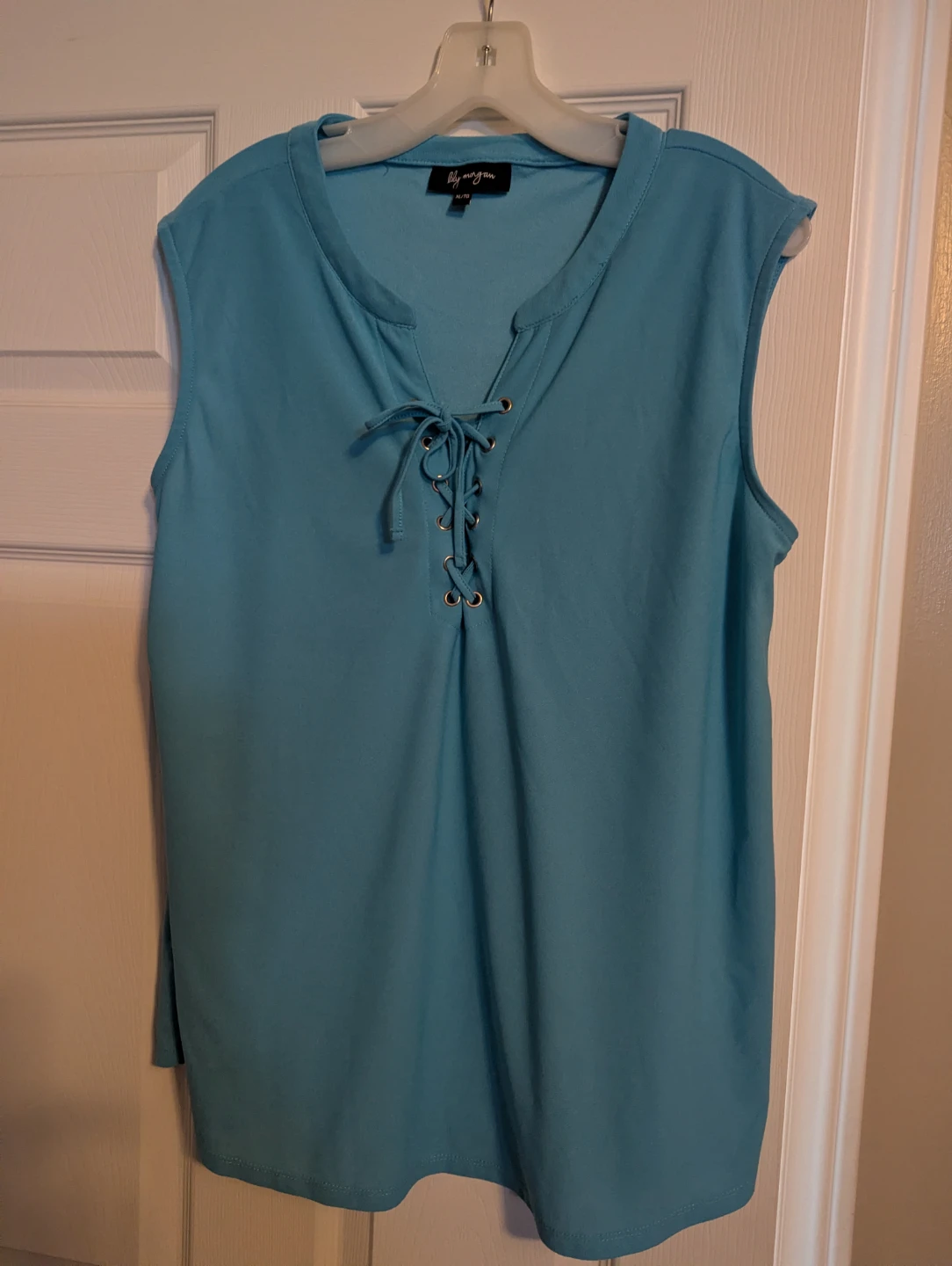 Lily Morgan Sleeveless Lace-Up Top