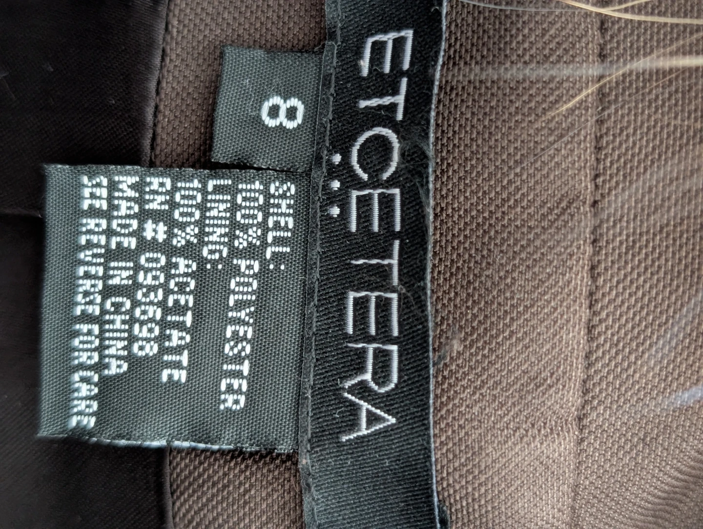 Etcetera Brown Fur Collar Jacket Size 8 - photo 3