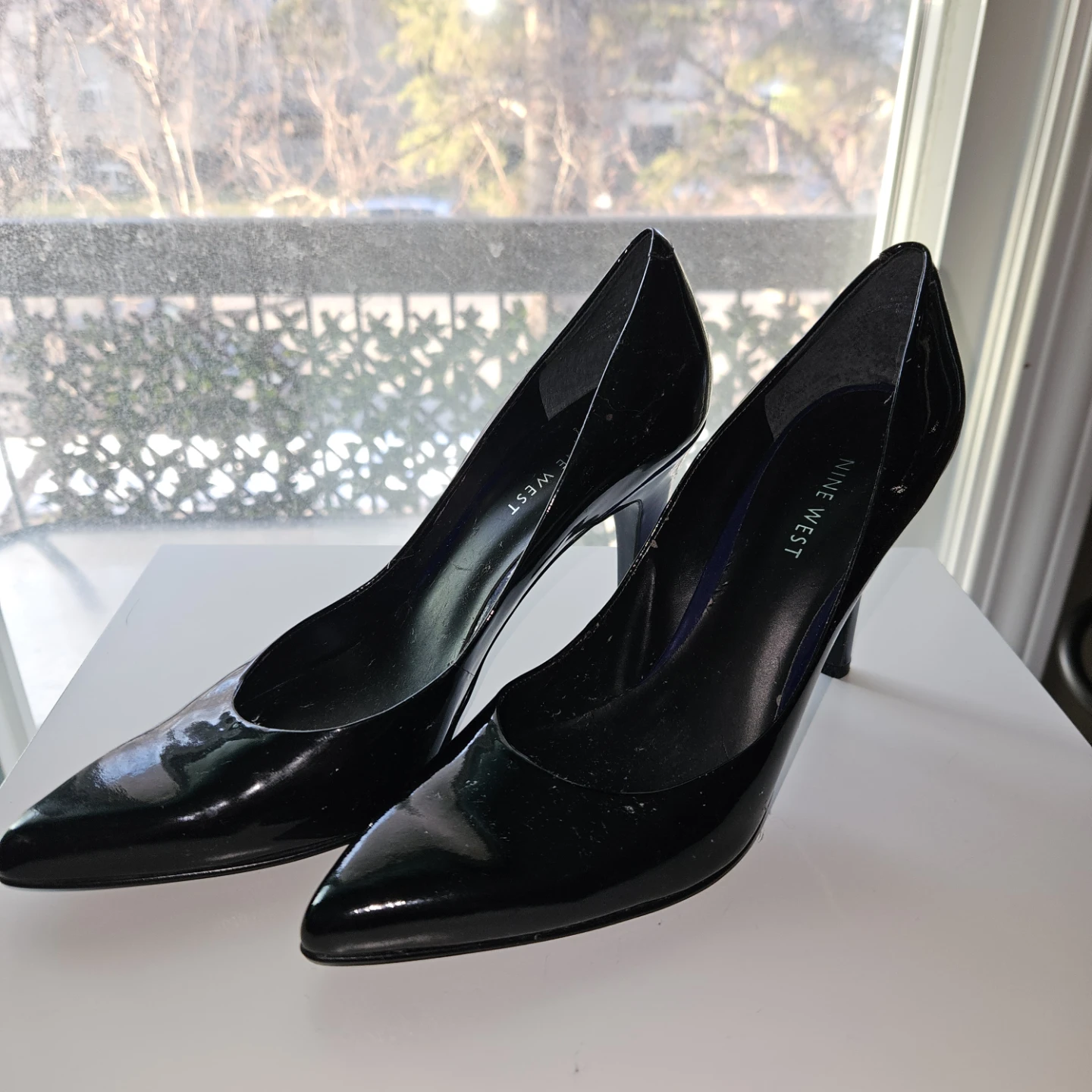 Nine West Black Patent Heels Size
