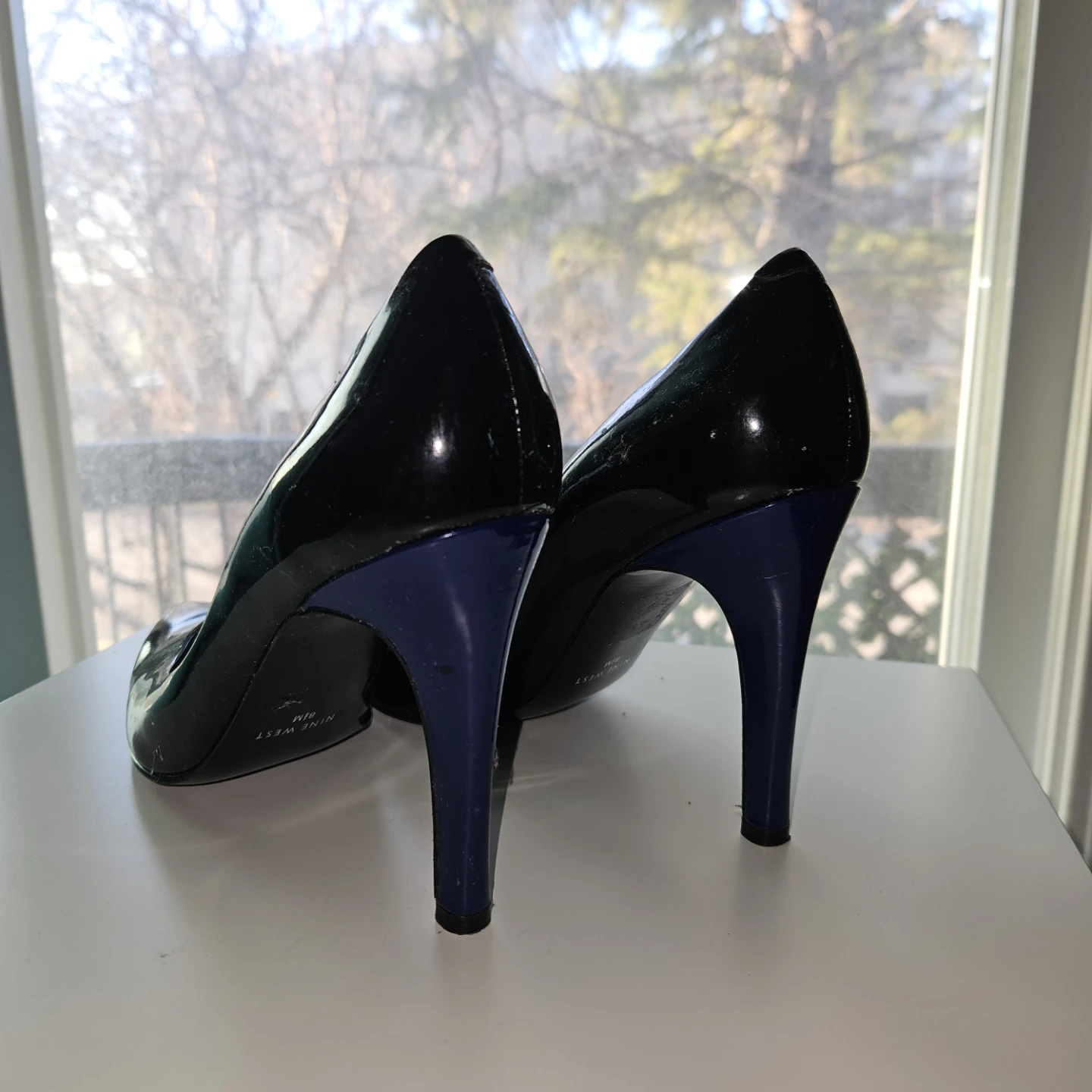 Nine West Black Patent Heels Size - photo 2