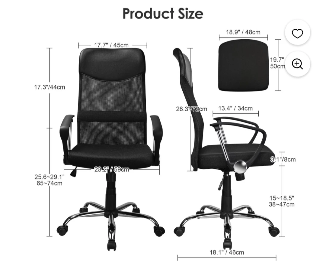 Adjustable Desk Chair - High Back - photo 3
