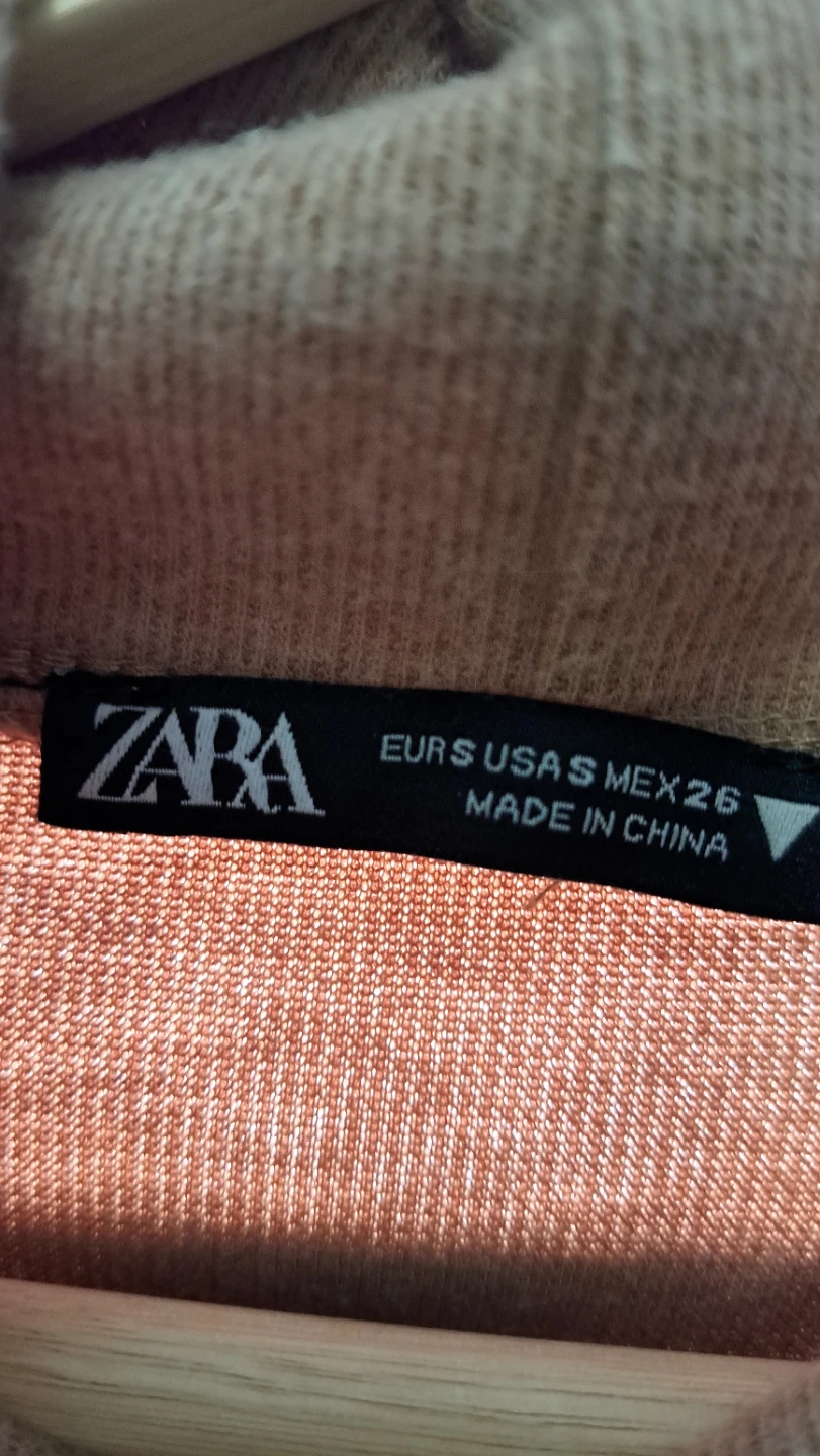 ZARA Beige Turtleneck Dress Size S