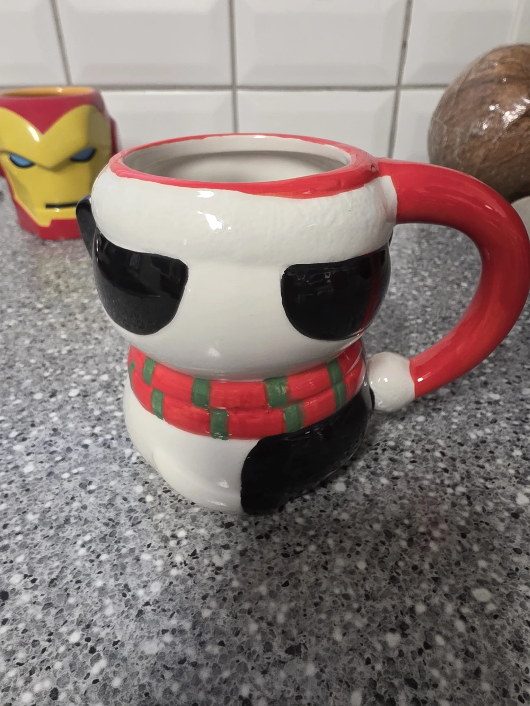 Ceramic Dog Mug with Santa Hat and Scarf - photo 3