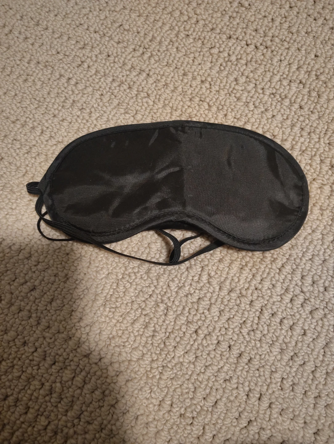 Black Eye Mask with Elastic Straps - photo 2