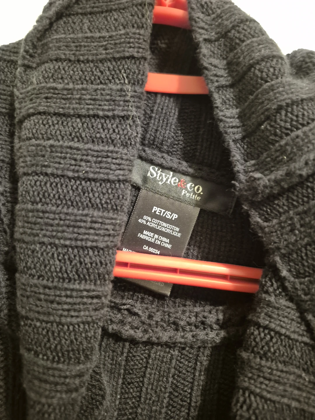Style & Co Petite Black Cable Knit Turtleneck Sweater - photo 5