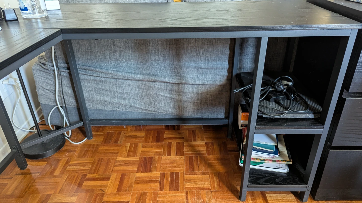 Black L-Shaped Desk - photo 2