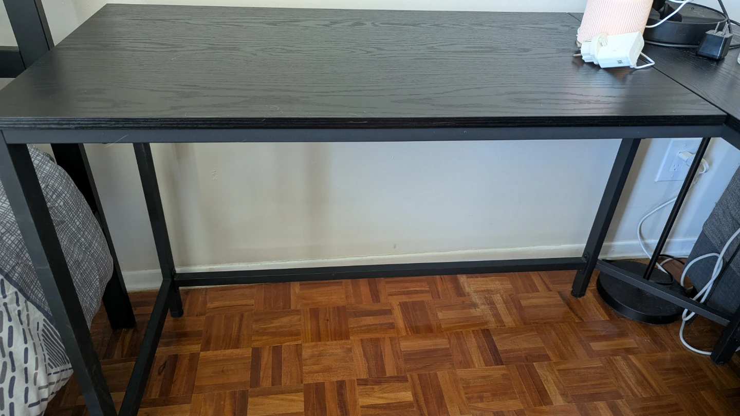 Black L-Shaped Desk - photo 3