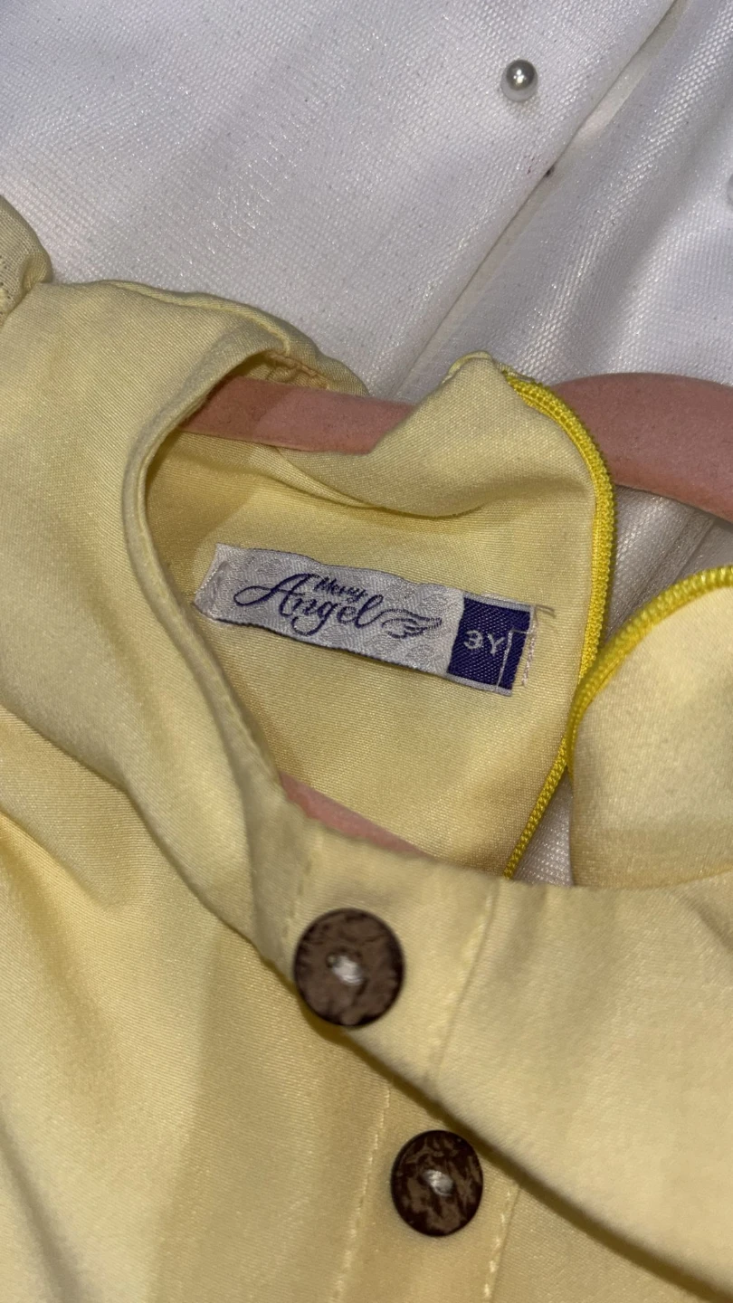 Baby Angel Yellow Eyelet Dress 3Y - photo 3