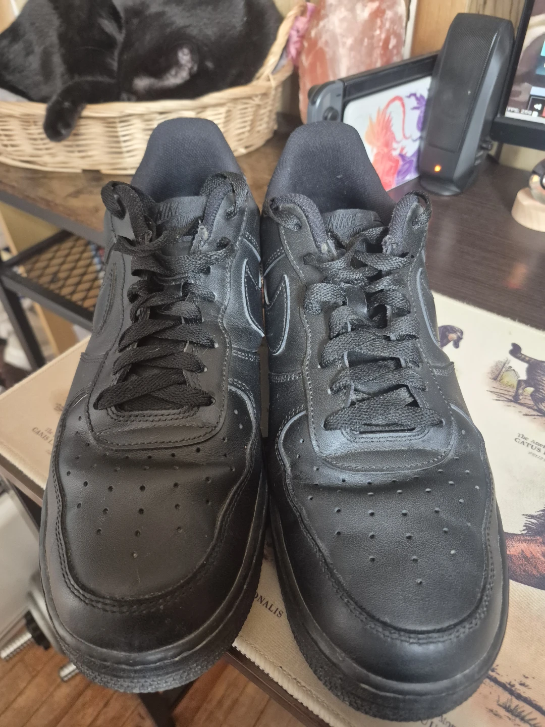 Nike Air Force 1s black. Size 13 - photo 2