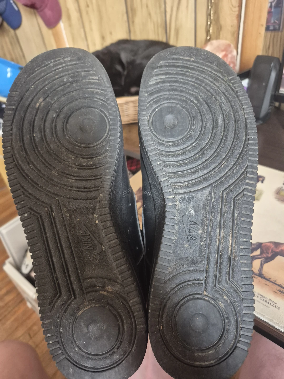 Nike Air Force 1s black. Size 13 - photo 4