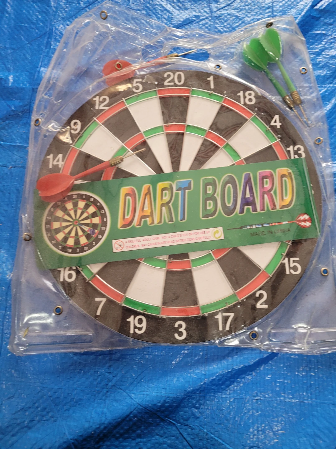 Dart Board with Darts