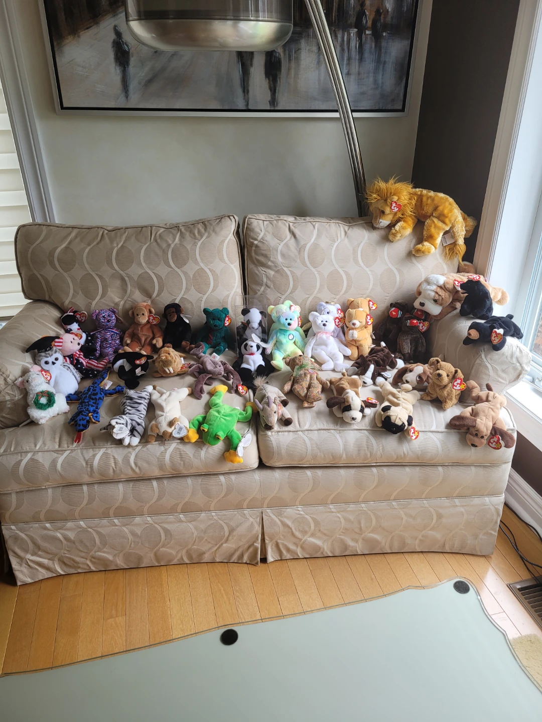 Collection of 36 Ty Beanie Babies+2 Plush BB