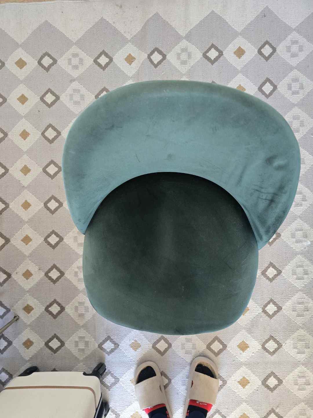 Green Velvet Accent Chairs [4]