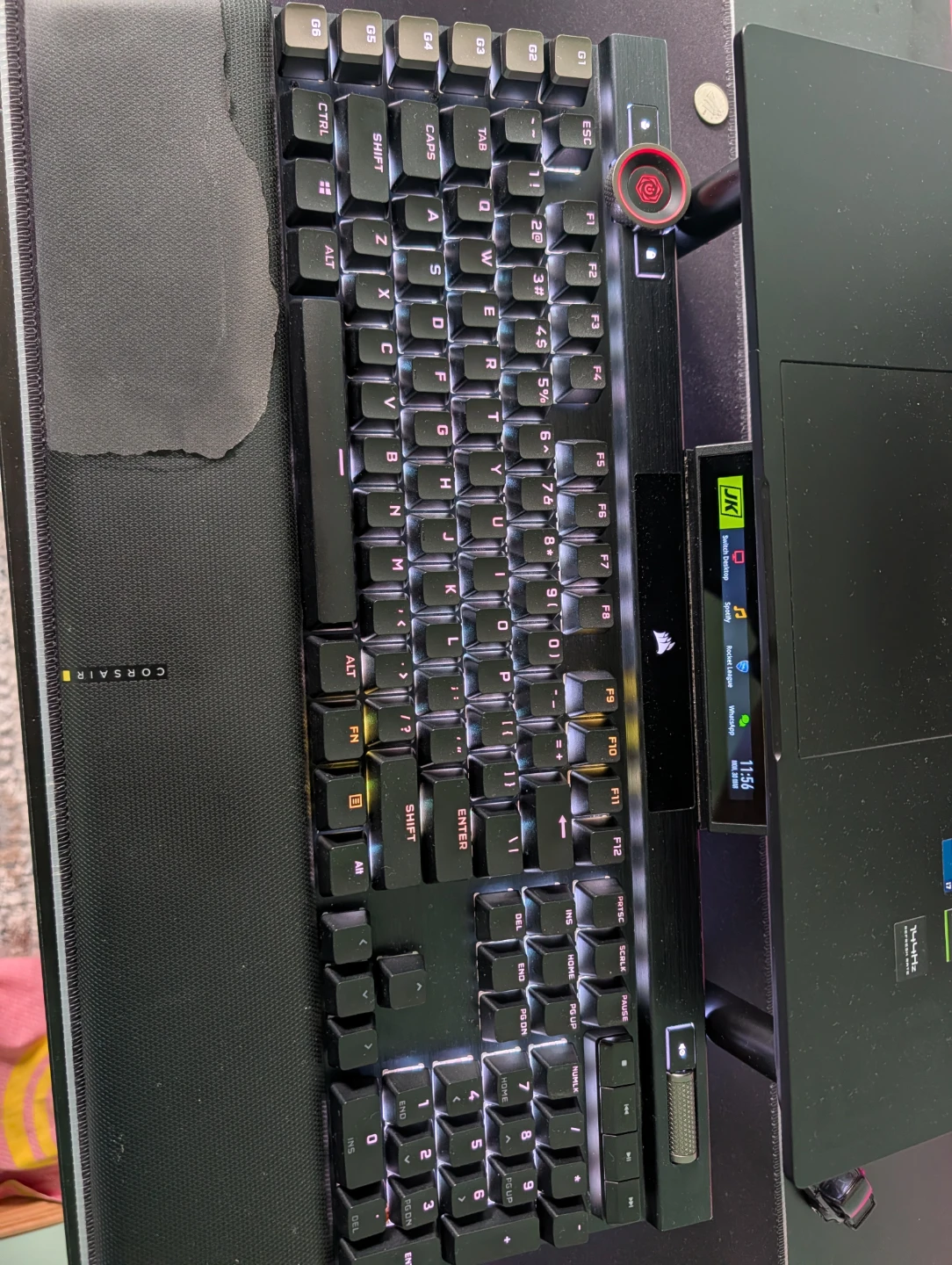 CORSAIR K100 RGB MECHANICAL KEYBOARD w/ ICUE NEXUS & WRIST REST