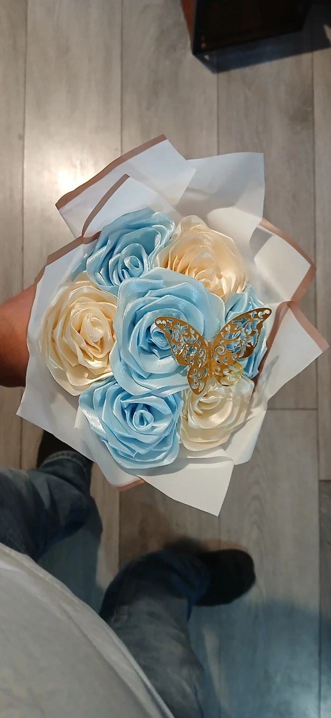 Handmade Satin Rose Bouquet