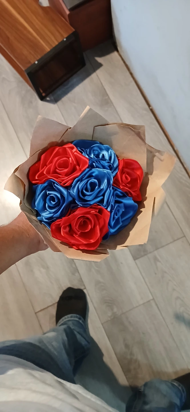 Handmade Satin Rose Bouquet - photo 4