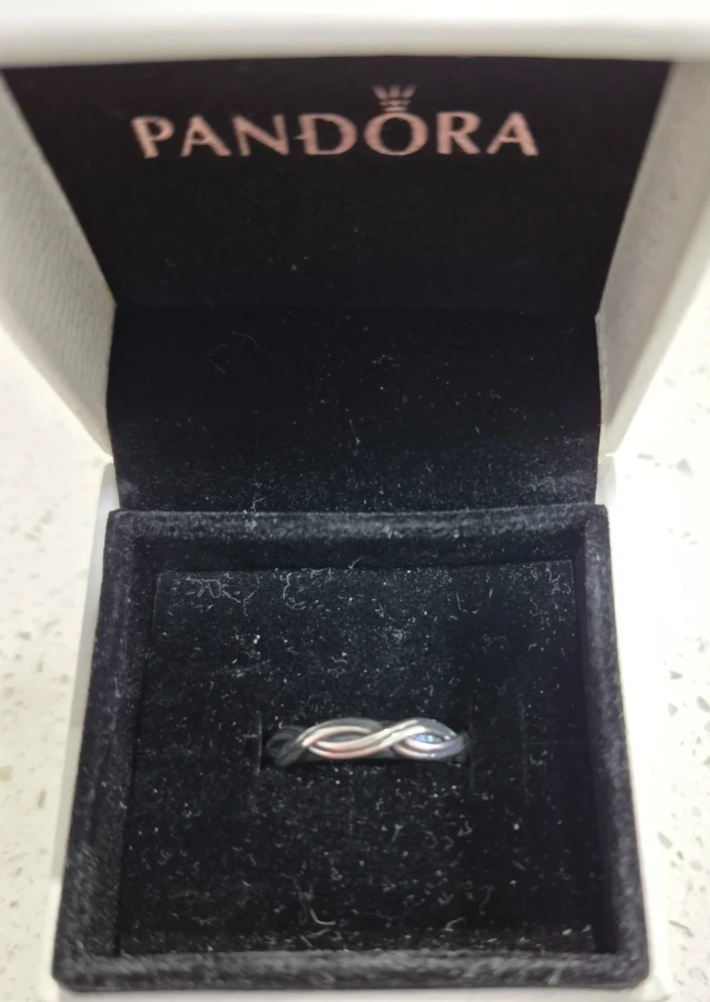 Pandora Silver Twist Ring with Box