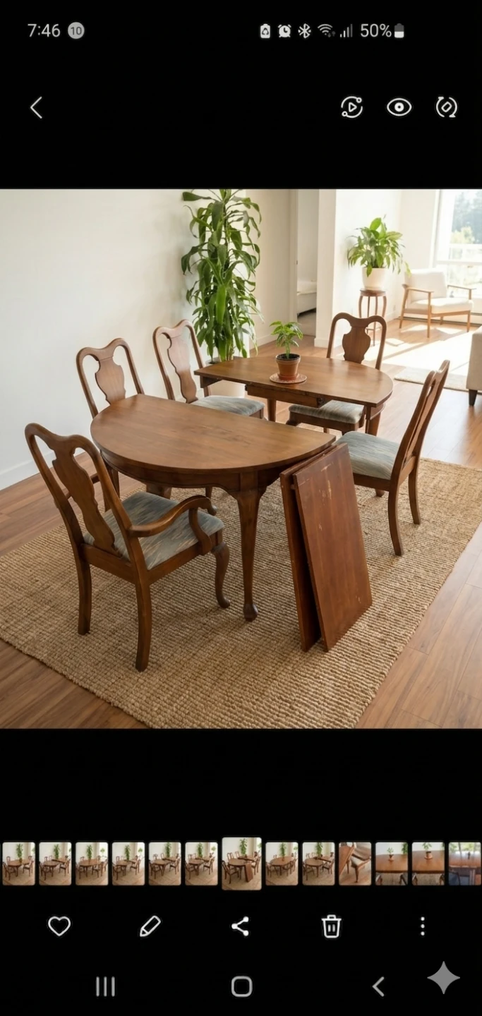 Solid Wood Extendable Dining Set–10 Seater– Refinishing Project - photo 3