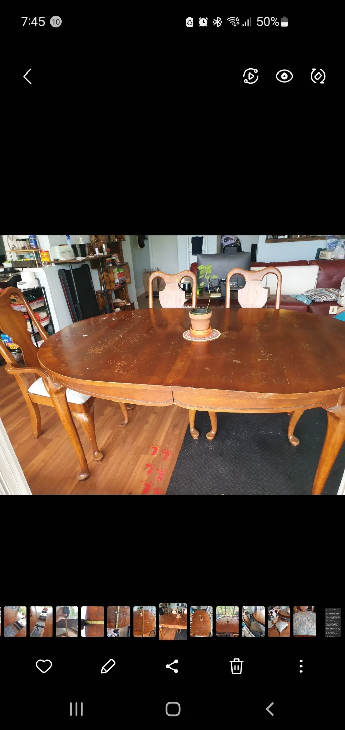 Solid Wood Extendable Dining Set–10 Seater– Refinishing Project - photo 4