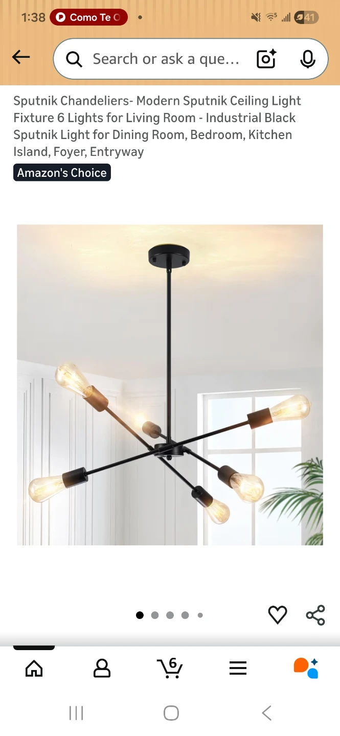 Sputnik Chandeliers - Modern Sputnik Ceiling Light