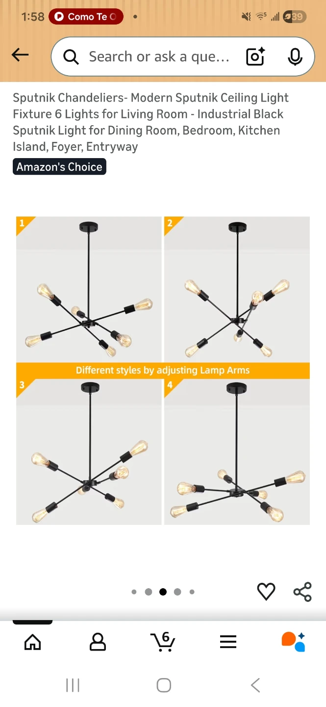 Sputnik Chandeliers - Modern Sputnik Ceiling Light - photo 2
