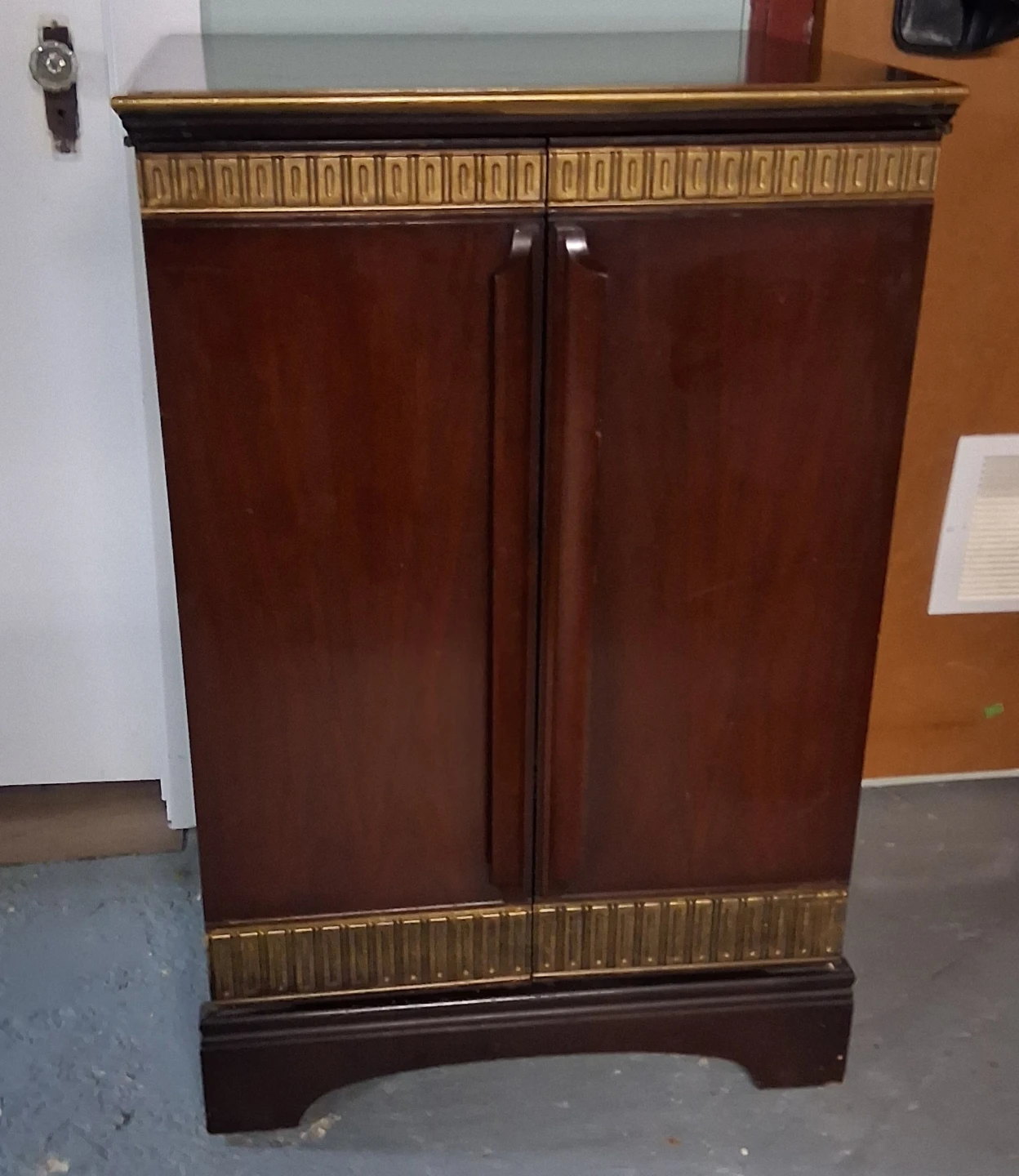 Vintage bar cart Wooden Cabinet with Wine Rack