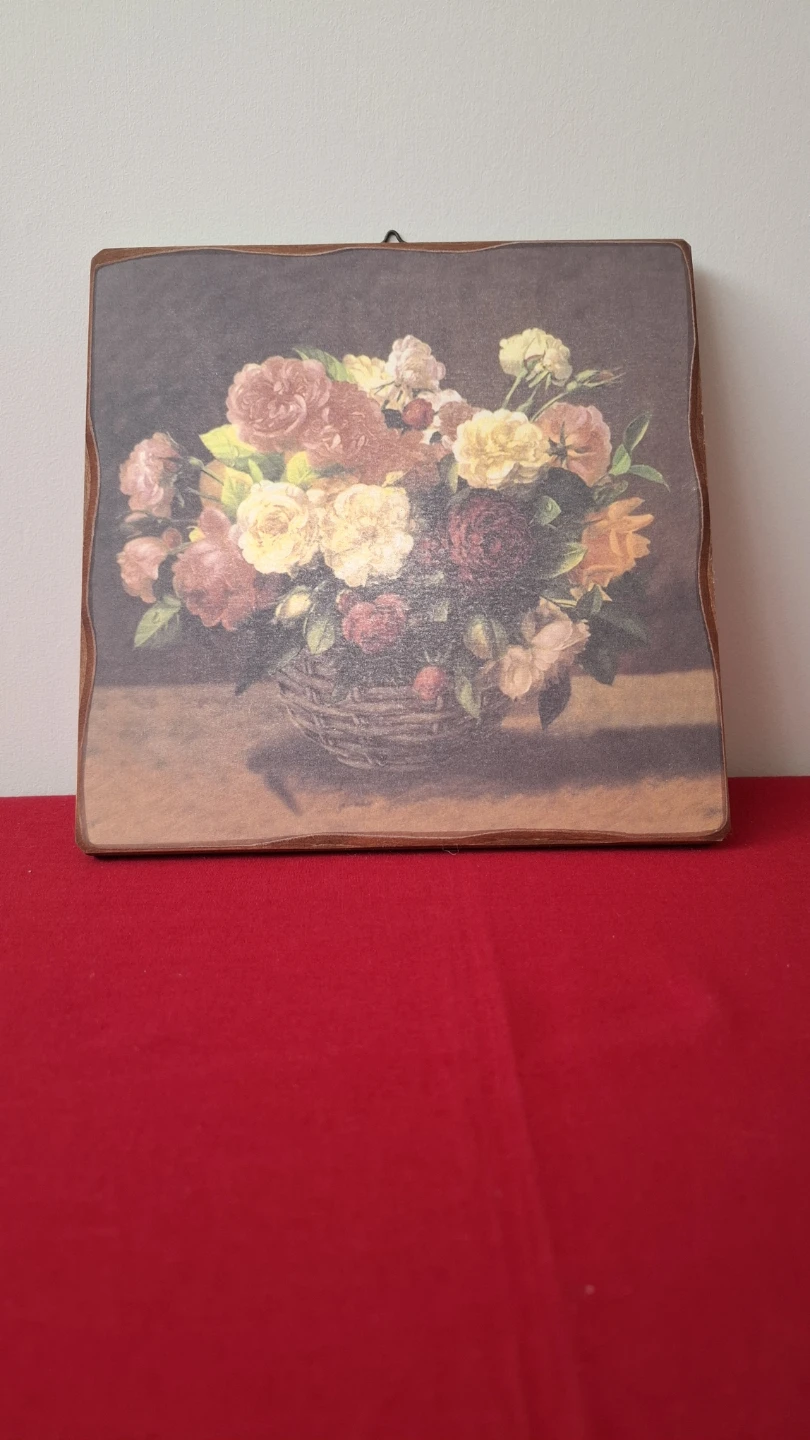 Wood Wall Art - Floral Basket