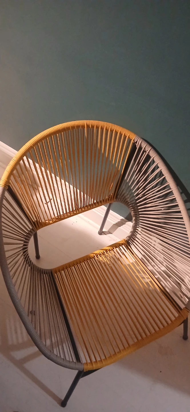 Two yellow and grey Acapulco Chairs - photo 2