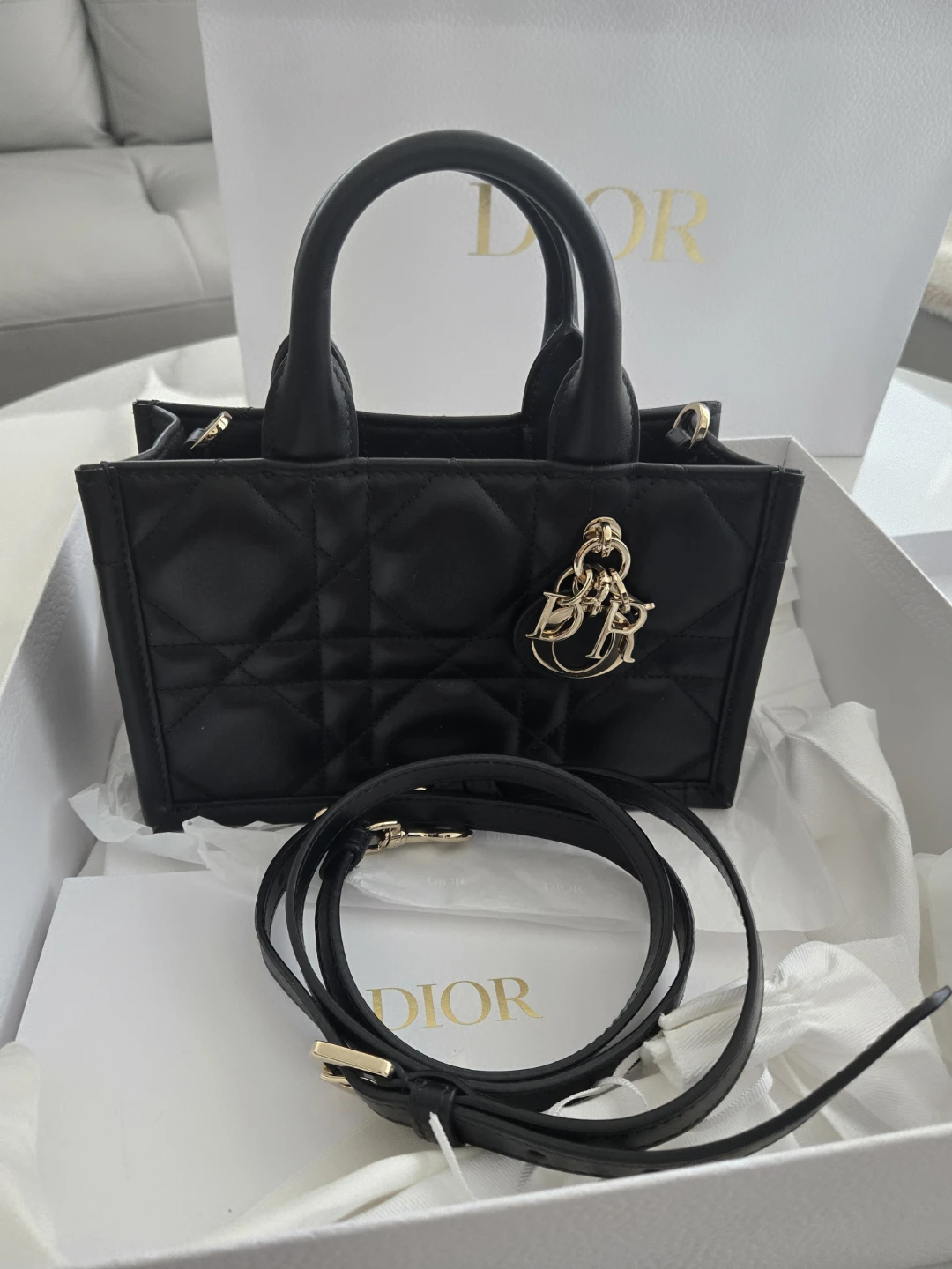 Dior Black mini book tote bag - photo 4