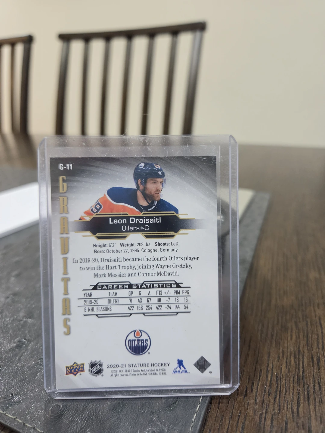 2020-21 Upper Deck Stature Leon Draisaitl Oilers Hockey Card - photo 2