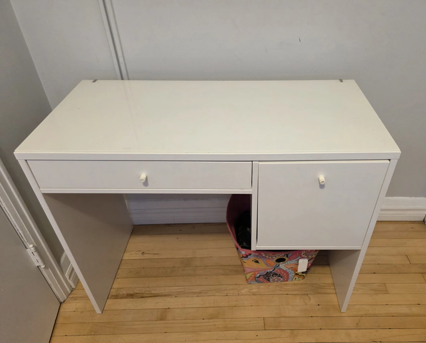White Desk with Drawers
