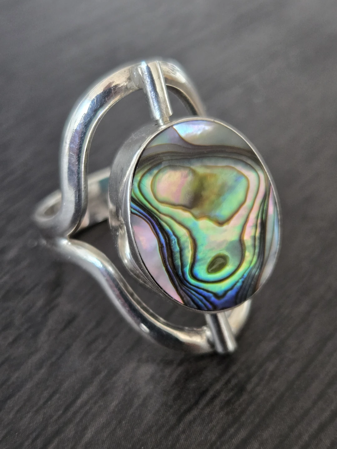 Silver Turquoise Abalon ring - photo 2