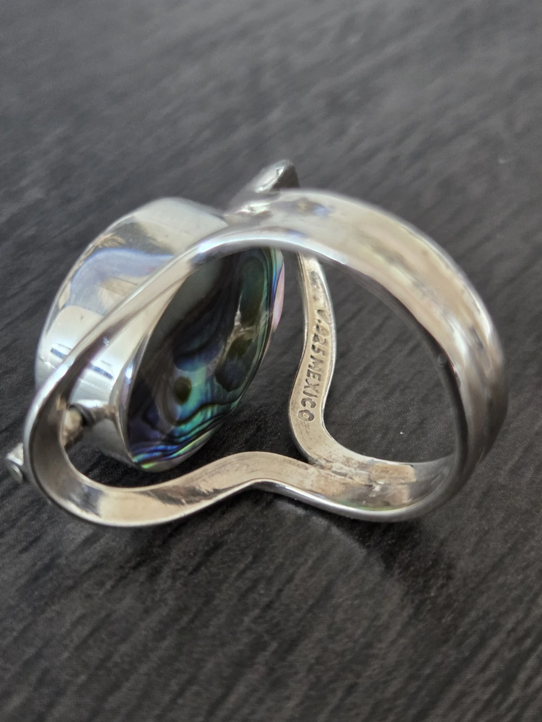 Silver Turquoise Abalon ring - photo 3