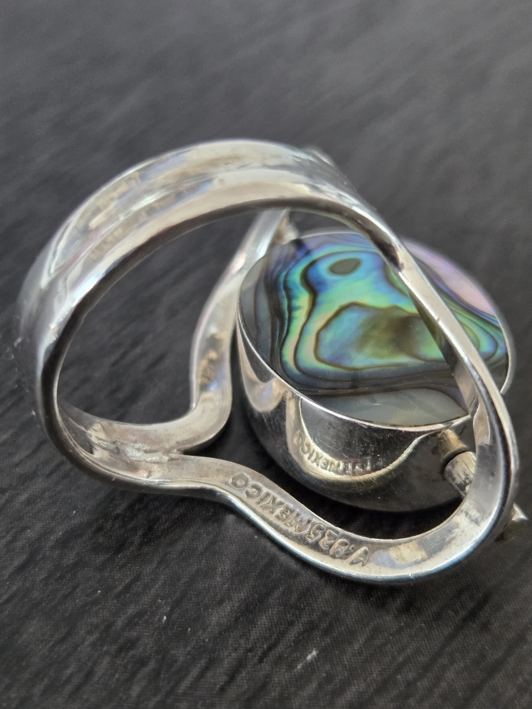 Silver Turquoise Abalon ring - photo 4